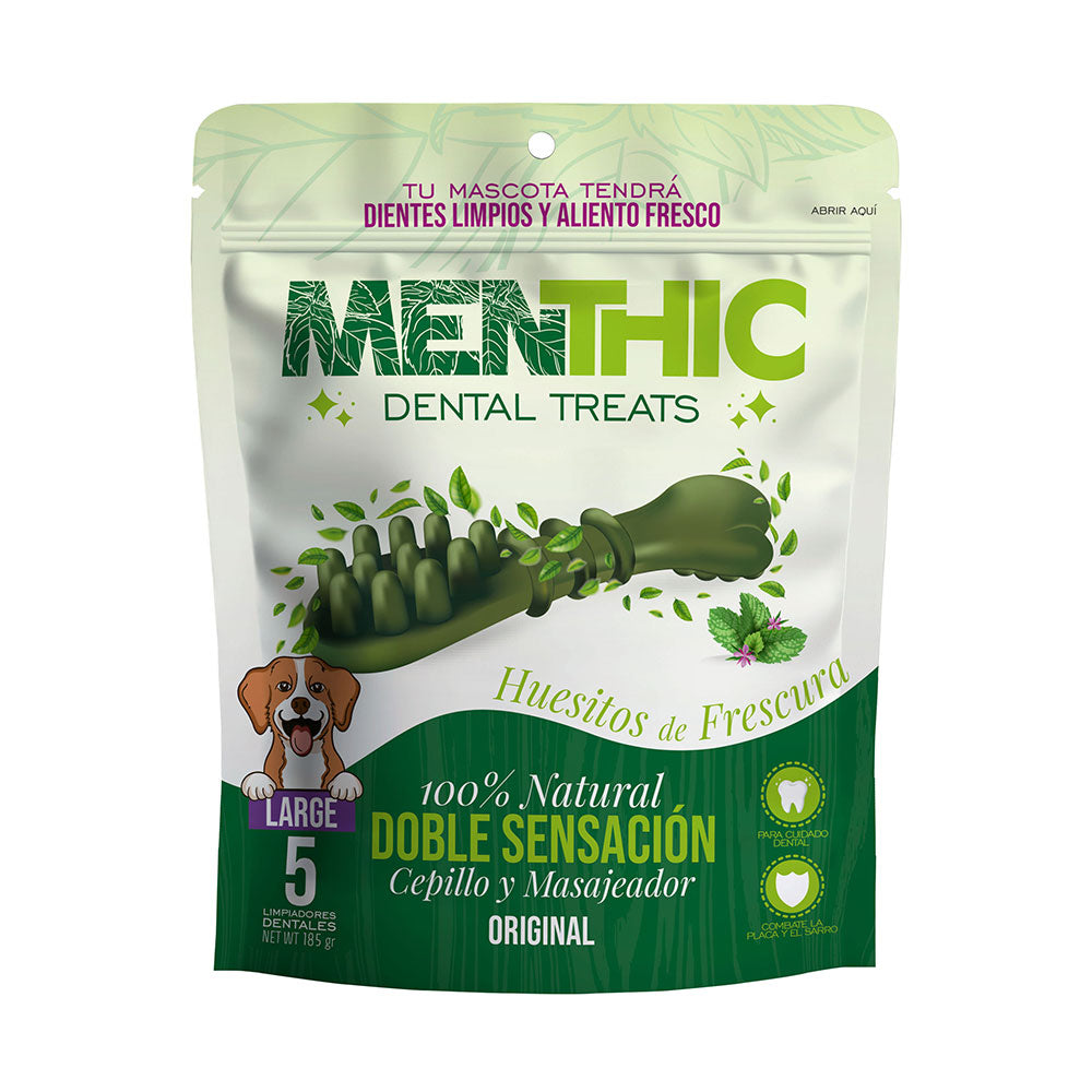 Menthic Dental Treats Cepillos Large, 5 unidades - ¡Lleva 5, Paga 4!