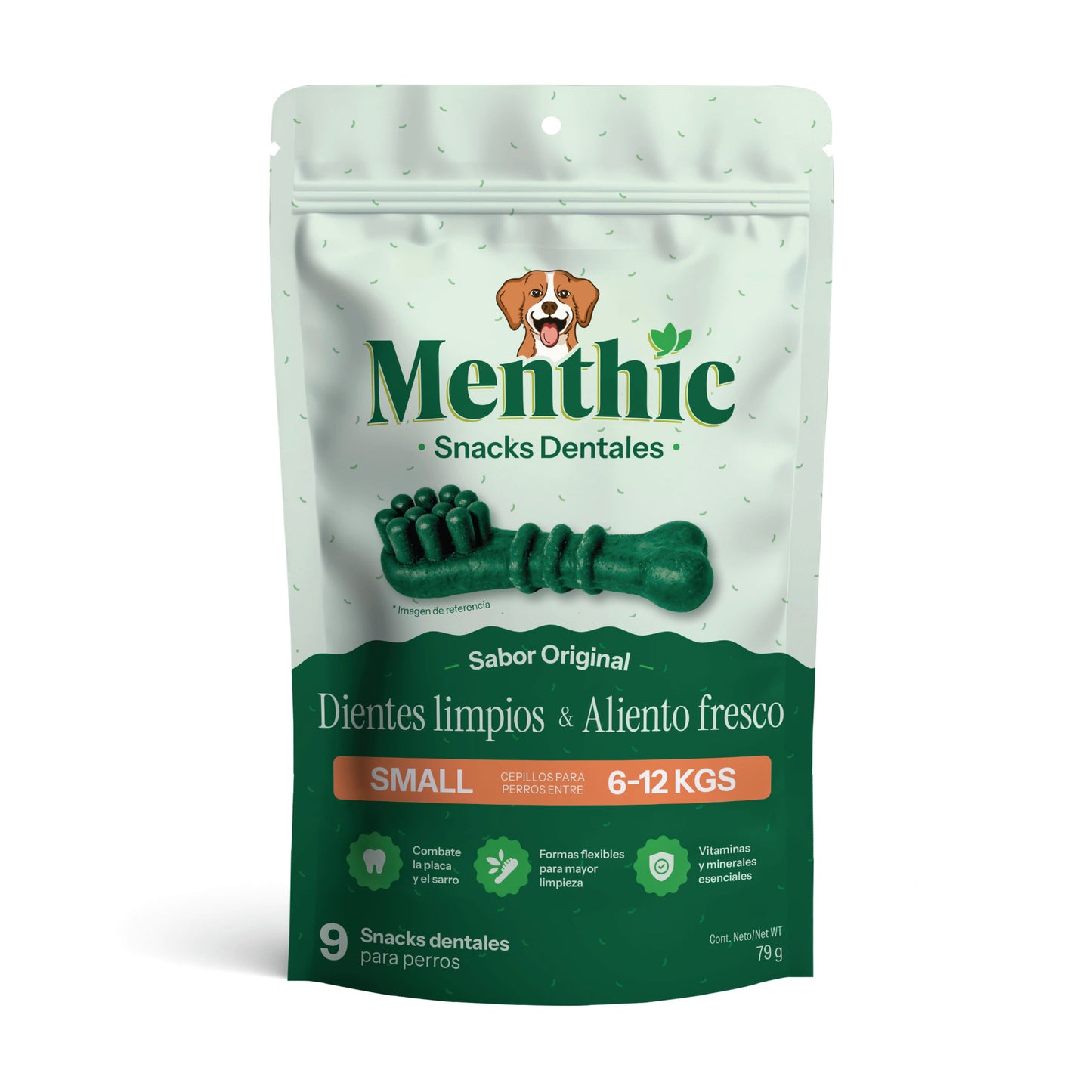 Cepillos Dentales para Perros Menthic Small x9 (79g) – Snack Natural