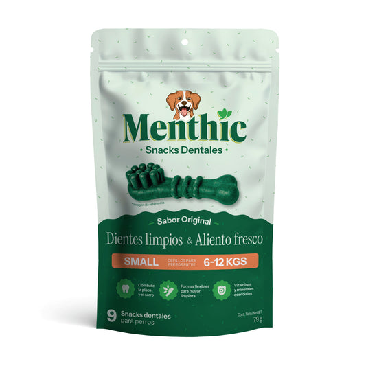 Cepillos Dentales para Perros Menthic Small x9 (79g) – Snack Natural