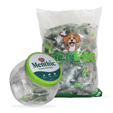 Menthic Huesos Bolsa Repuesto 1000 gr + Bombonera - Talla Small