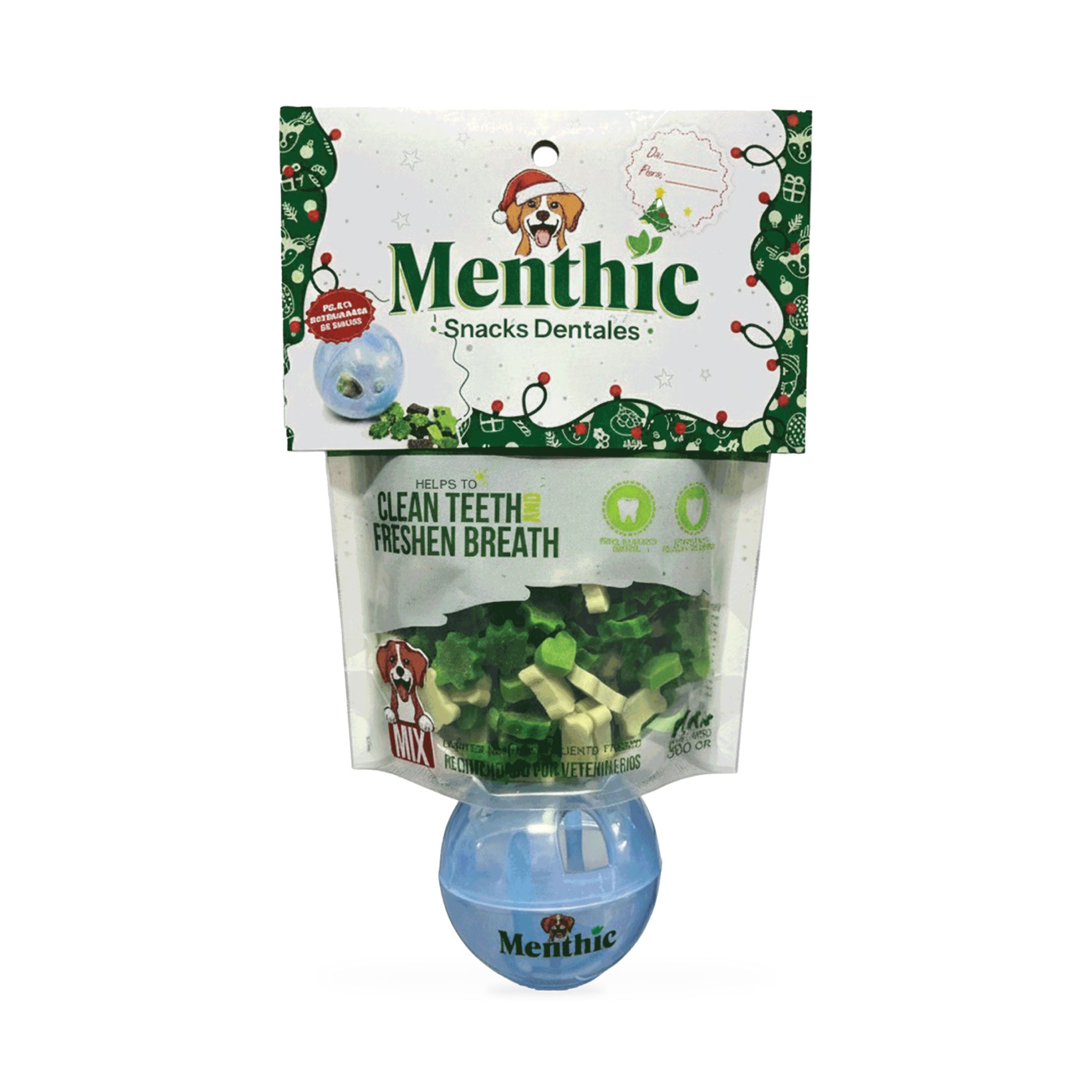 Mix Snacks Menthic + Pelota Azul – Edición Navidad 300 gr