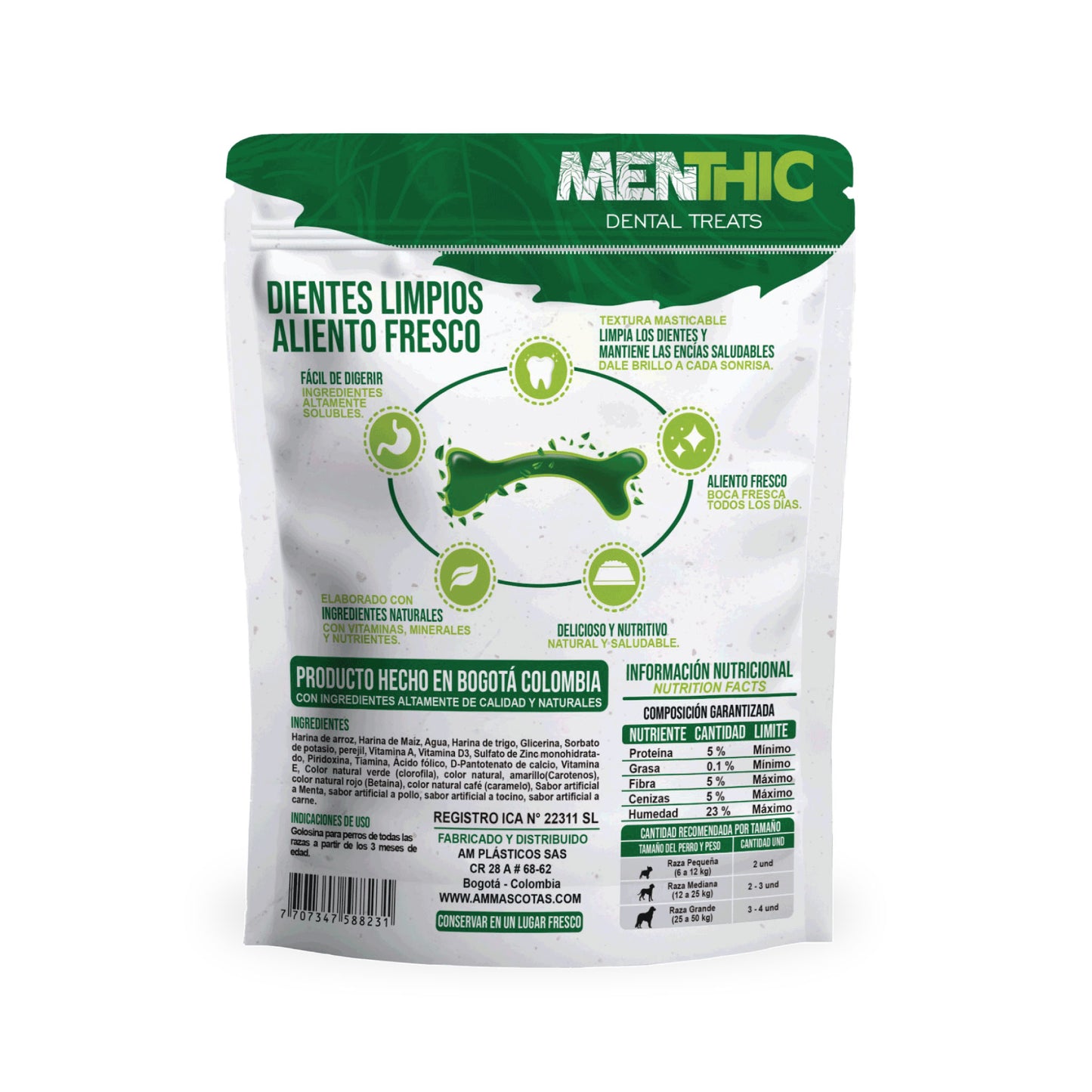 Mix Figuras Dentales para Perros Menthic 300 g – Snack Natural