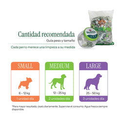 Menthic Huesos Bolsa Repuesto 1000 gr + Bombonera - Talla Small