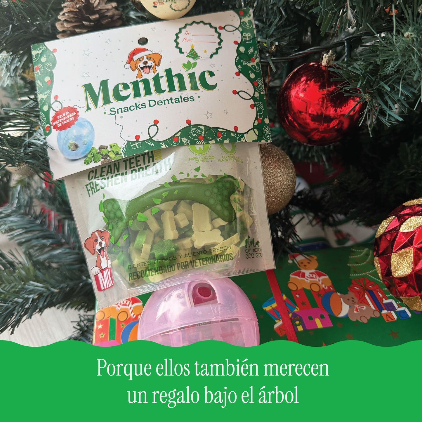 Mix Snacks Menthic + Pelota Rosa – Edición Navidad 300 gr