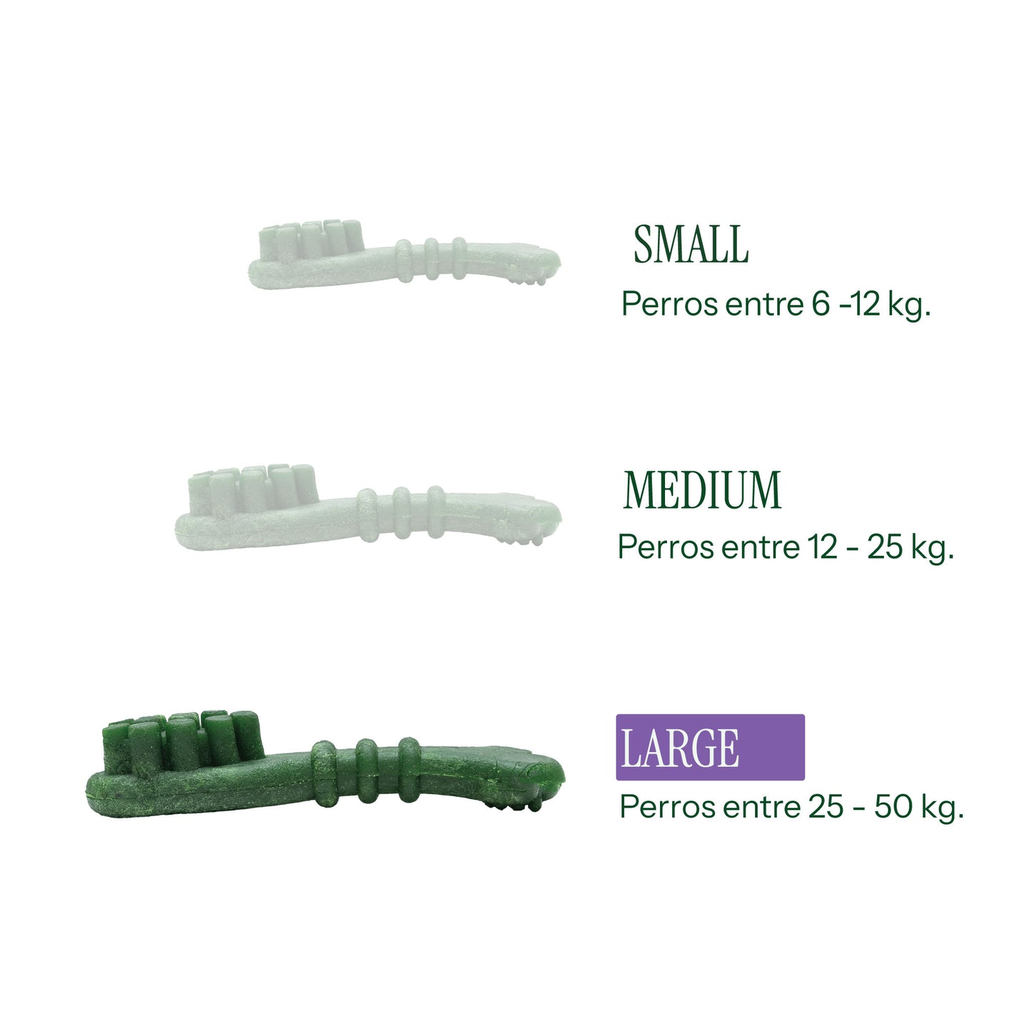 Cepillos Dentales para Perros Menthic Large x5 (185g) – Snack Natural