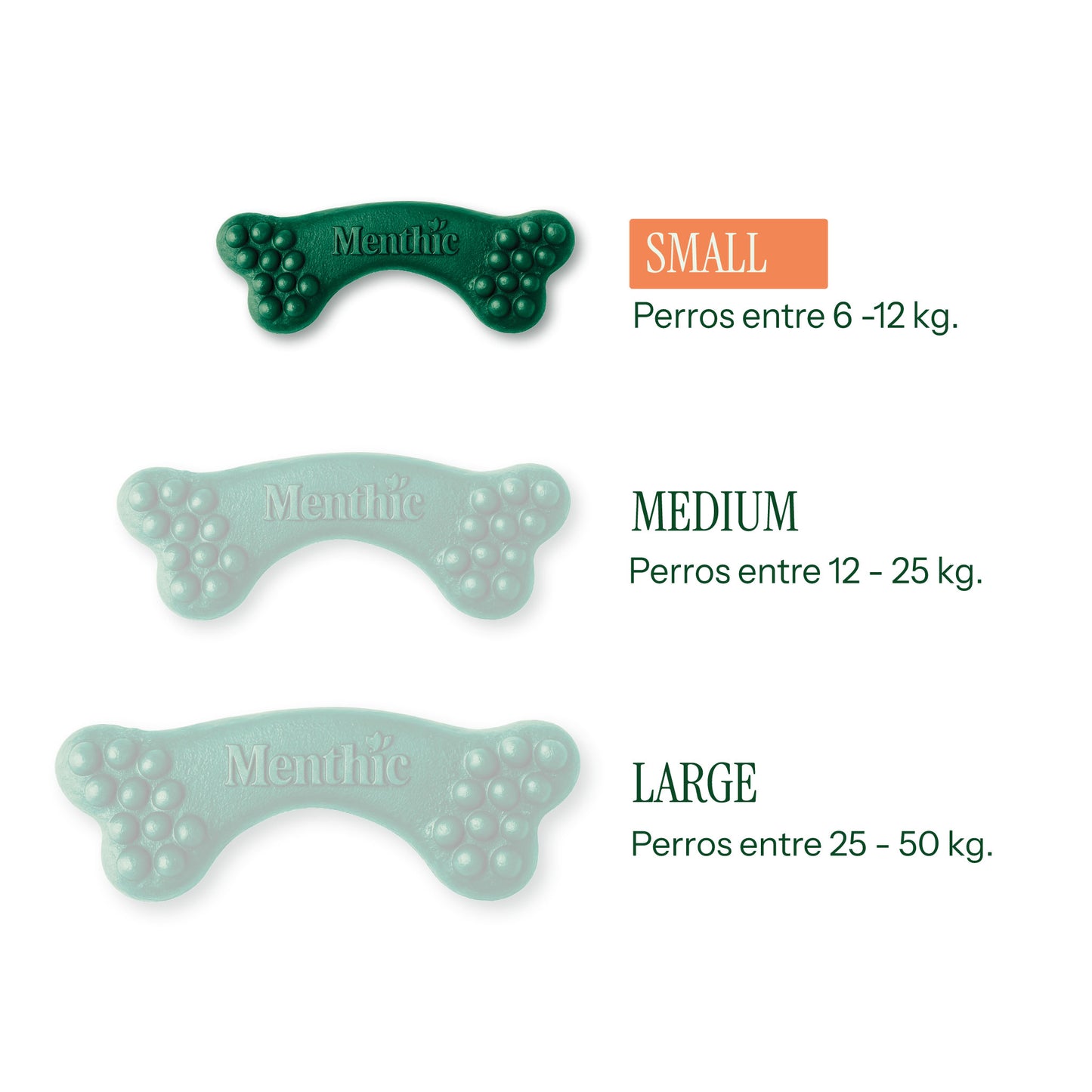 Huesos Dentales para Perros Menthic Small x20 (185g) – Snack Natural