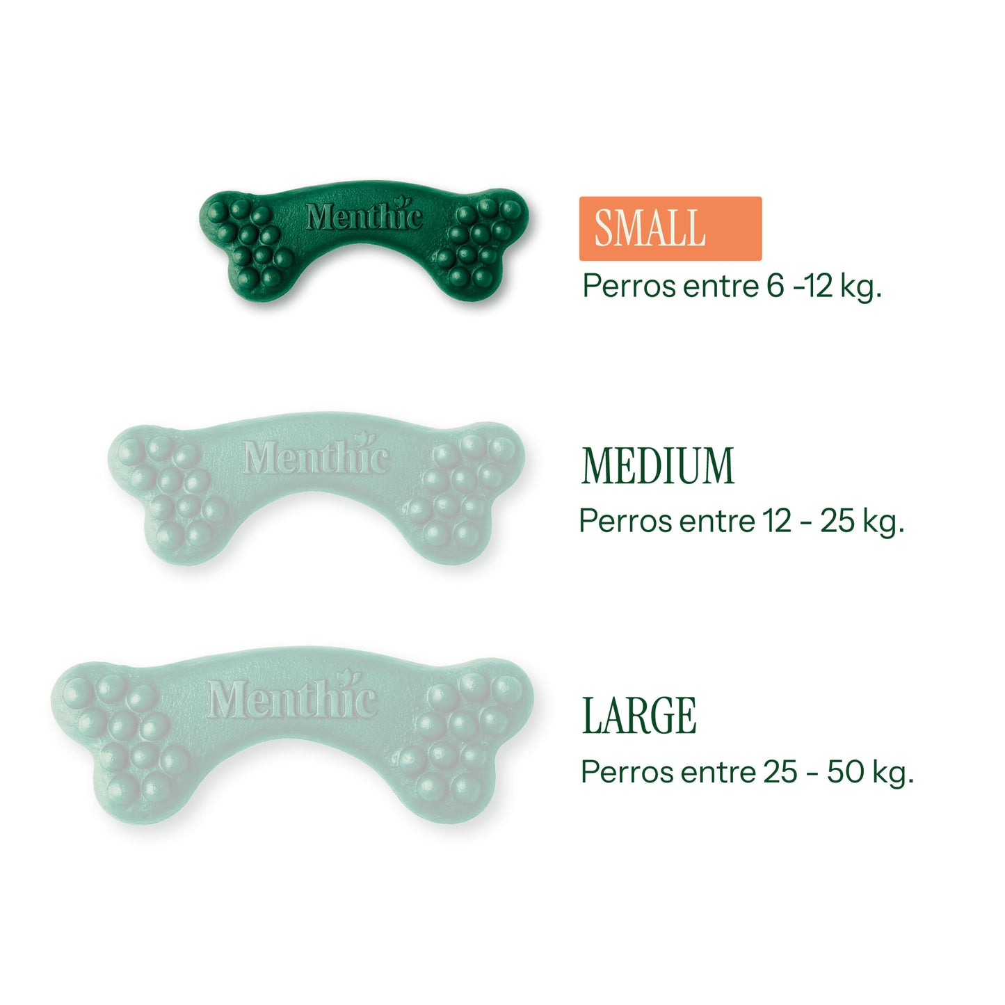 Huesos Dentales para Perros Menthic Bombonera 1000 g – Small