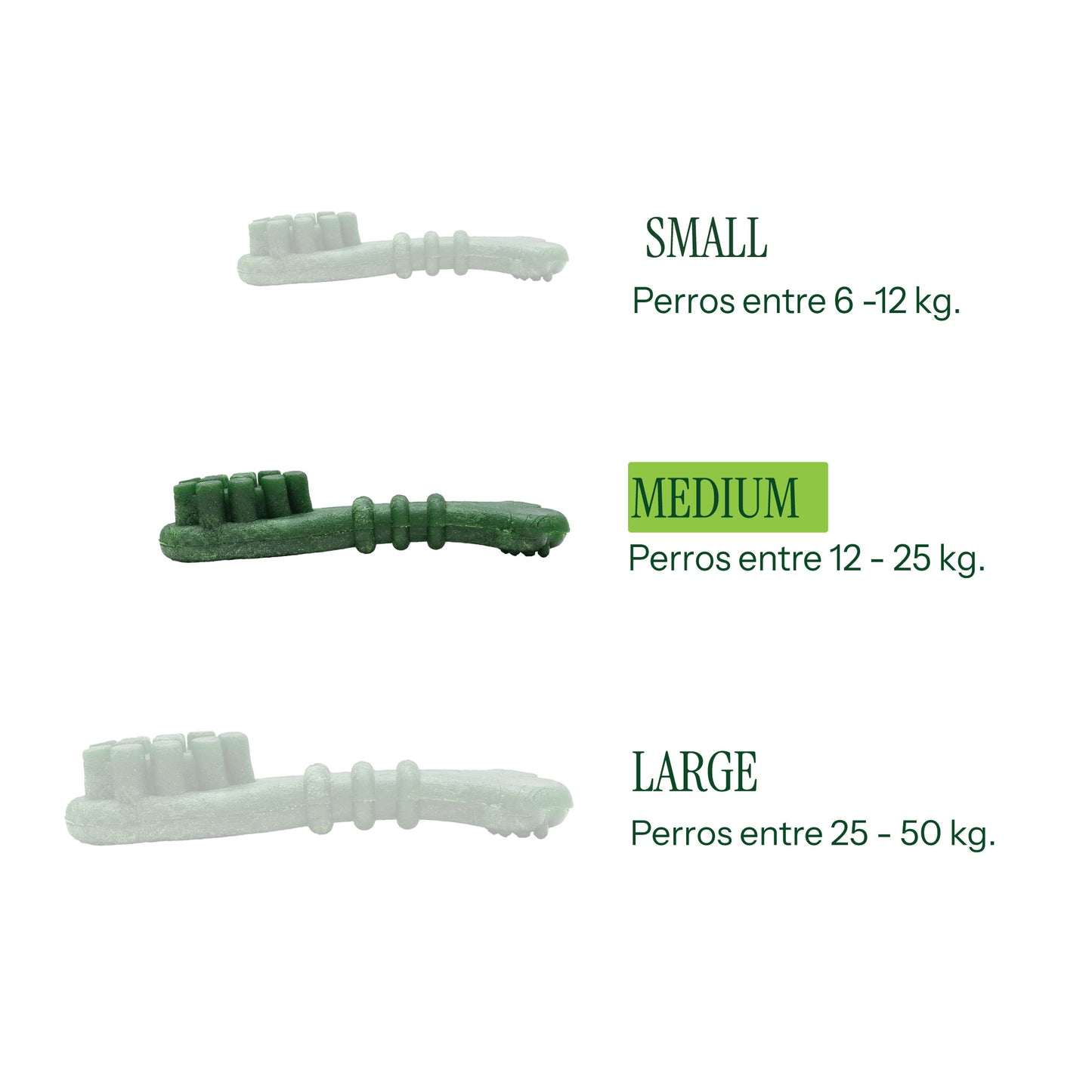 Cepillos Dentales para Perros Menthic Caja Sachet Medium x30 (435g) – Snack Natural