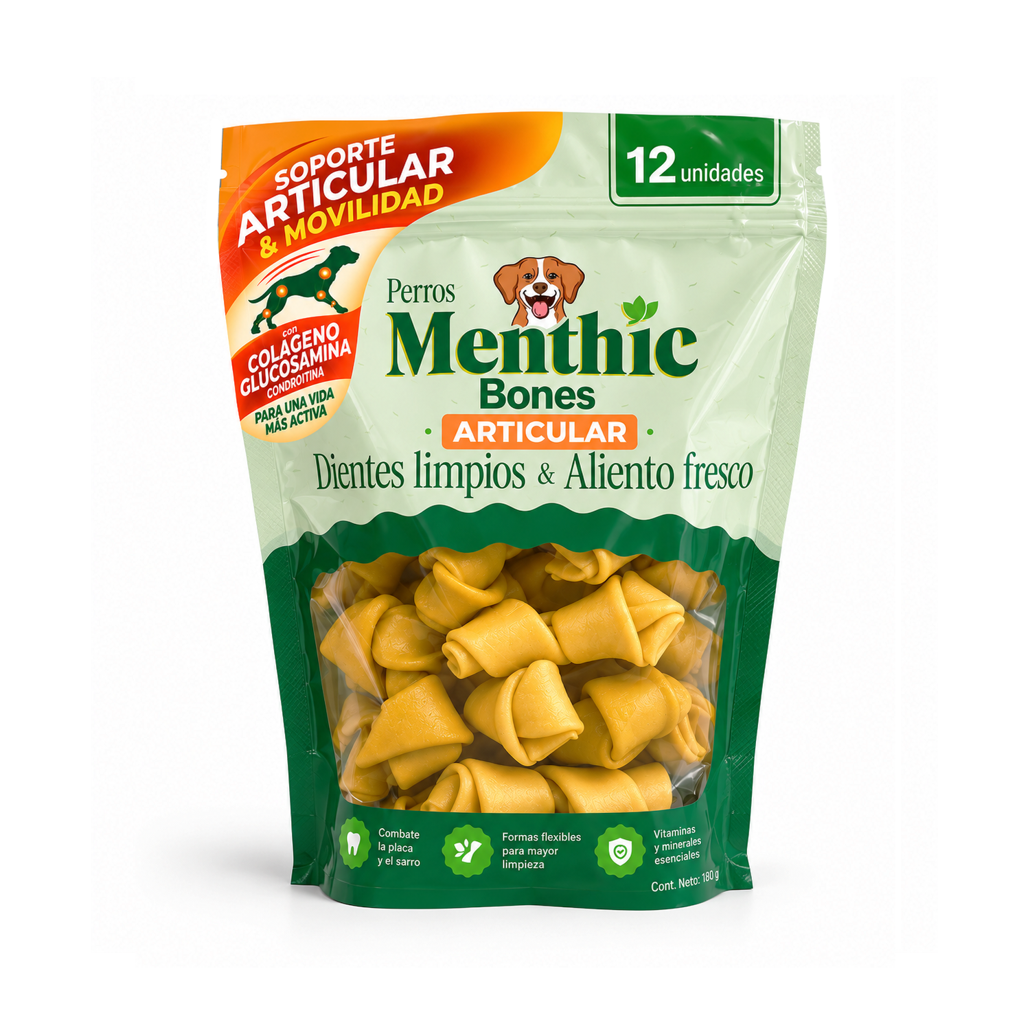 Menthic Bones Articular x 12 Unidades - 240 gr