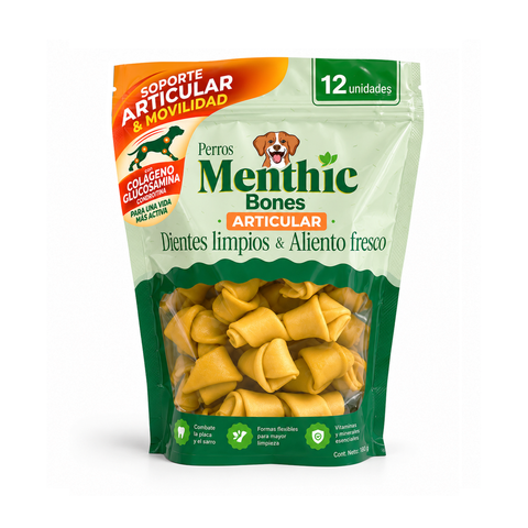 Menthic Bones Articular x 12 Unidades - 240 gr