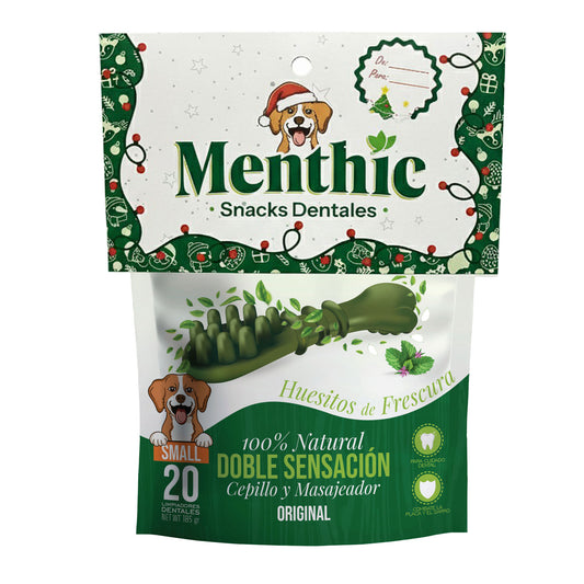 Cepillos Dentales para Perros Menthic Small x20 (185g) – Snack Natural