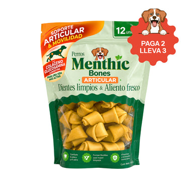 ¡Paga 2 lleva 3! Menthic Bones Articular x 12 Unidades - 240 gr