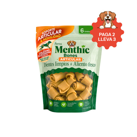 ¡Paga 2 lleva 3! Menthic Bones Articular x 6 Unidades - 120 gr