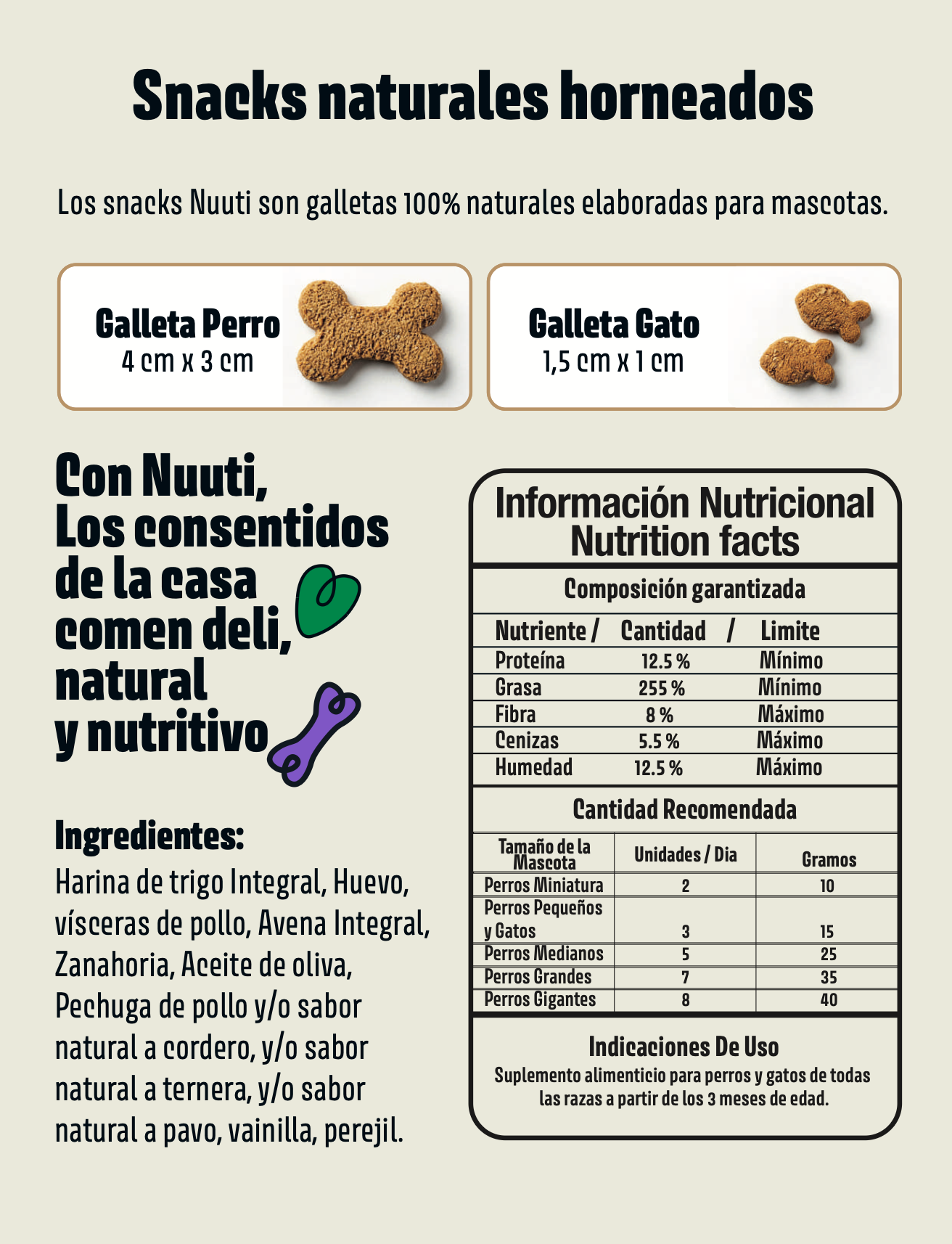 Nuuti Galletas Gato 150 gr - x 2 Unidades